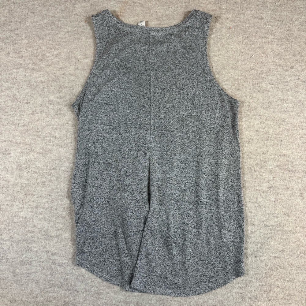Old Navy Heather Gray Knot-Front Tank Top - Picture 3 of 4